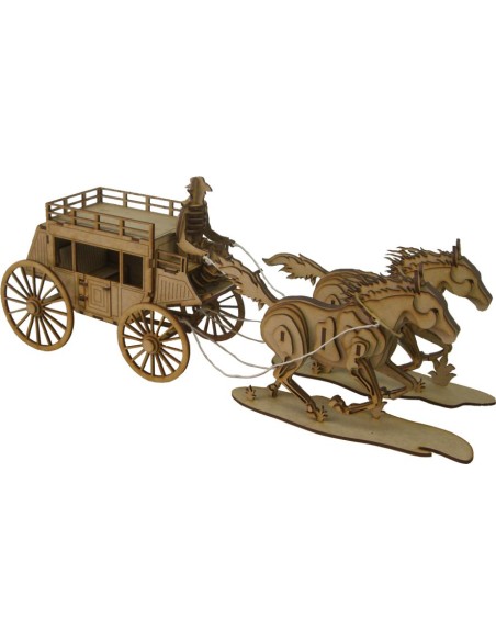 DILIGENCIA FAR WEST + 2 CAB. CLASSIC MAQ. 3D 7PL D