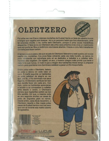 FIGURA OLENTZERO CHOPO 4mm. 160x100 mm. EUSKADI