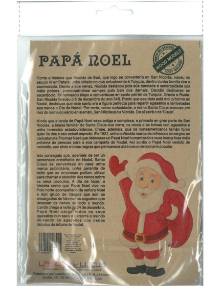 FIGURA PAPA NOEL CHOPO 4mm. 150x100 mm. PAISES NORDICOS