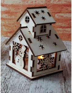 CASITA ARBOL CHOPO 4 mm. SILUETAS TEJADO DOBLE