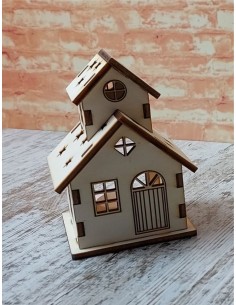 CASITA ARBOL CHOPO 4 mm. TEJADO DOBLE