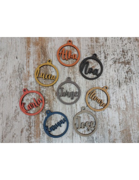 BOLA NOMBRE MDF COLOR 5mm. 85 Ø