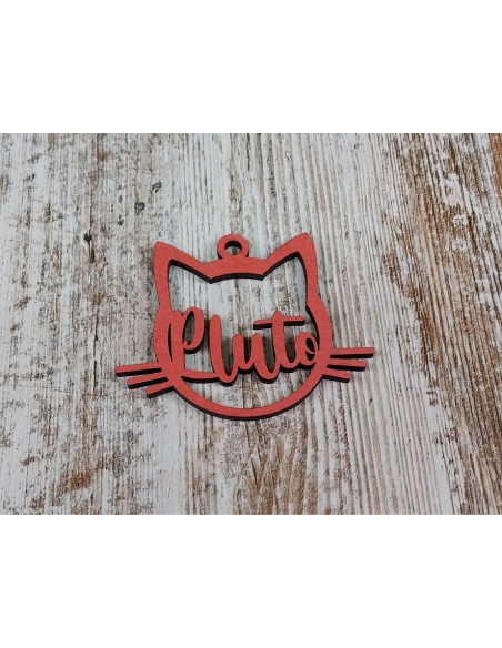 CARA GATO NOMBRE MDF  COLOR 5mm. 85 Ø