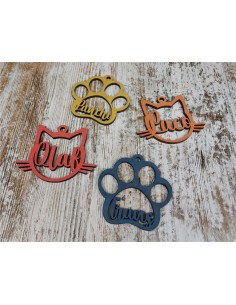 CARA GATO NOMBRE MDF  COLOR 5mm. 85 Ø 2