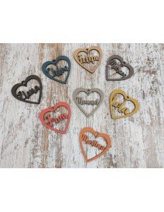 CORAZON NOMBRE MDF COLOR 5mm. 85 Ø