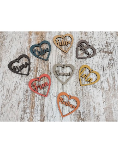 CORAZON NOMBRE MDF COLOR 5mm. 85 Ø
