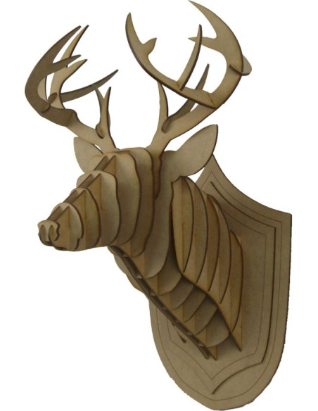 CABEZA CIERVO TROFEO CON MAQ. 7PL D2